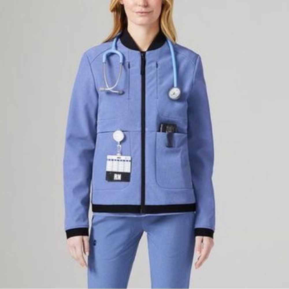 FIGS Big Sky EAC Recycled Scrub Jacket Size M NWT